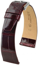 Lederband Hirsch Prestige 02207160-2, Rot, Alligatorenhaut, Quick Release
