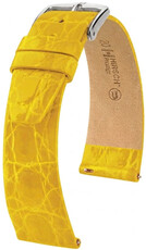 Lederband Hirsch Prestige 02208172-2, Gelb, Krokodilhaut, Quick Release