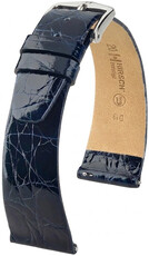 Lederband Hirsch Prestige 02208180-2, Blau, Krokodilhaut, Quick Release