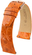 Lederband Hirsch Prestige 02308176-7, orange, Krokodilhaut, Quick Release