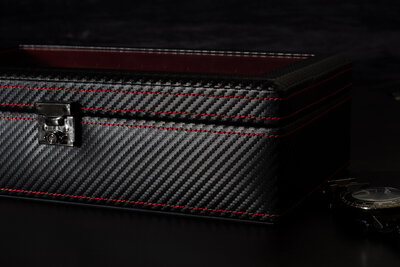 Uhrenbox Friedrich Lederwaren Carbon 32059-2