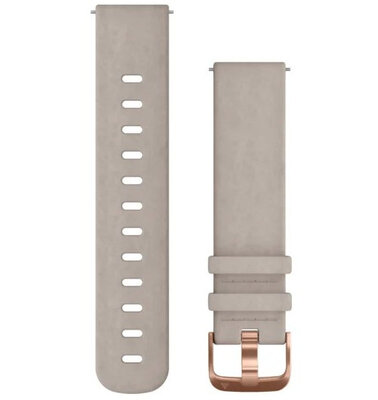Lederband Garmin 20mm (pro Venu, Venu Sq, Venu Sq 2, Venu 2 plus aj.), Grau, Quick Release