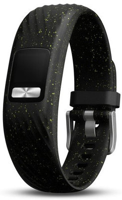 Garmin Vívofit 4 Armband, Silikon, schwarz, silberne Schnalle, Größe S/M
