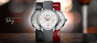 Mido Baroncelli II Lady & Night Automatic M039.207.16.106.00 (+ 2x Ersatz-Uhrenarmband)