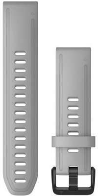 Silikon-Uhrenarmband Garmin 20mm (für Garmin Fenix 8/7S/6S (43mm), u.a.), grau V5, QuickFit, 010-12866-00