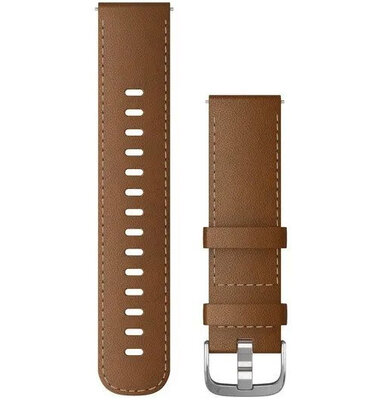 Lederband Garmin 22mm (pro Venu, Forerunner 255, Vívoactive 4 aj.), Braun, Quick Release