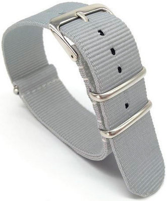 Nylon-Uhrenarmband Ricardo Kronplatz, grau V2, NATO