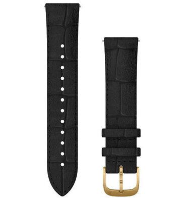 Lederband Garmin 20mm (pro Venu, Venu Sq, Venu 2 Plus aj.), schwarz V1, Quick Release