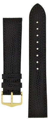 Lederband Hirsch Rainbow M 12302650-1, schwarz, Kalbsleder, Länge M, Quick Release