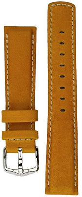 Leder-Uhrenarmband Hirsch Mariner L 14502170-2, braun, Kalbsleder, Länge L, Quick Release