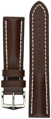 Leder-Uhrenarmband Hirsch Heavy Calf L 01475010-2, braun, Kalbsleder, Länge L, Quick Release