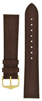 Leder-Uhrenarmband Hirsch Rainbow M 12302610-1, braun, Kalbsleder, Länge M, Quick Release