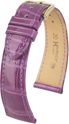 Lila Lederband Hirsch London L 04307187-1 (Alligatorleder) HIrsch selection