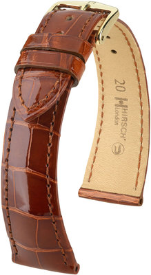 Braunes Lederband Hirsch London M 04307170-1 (Alligatorleder) Hirsch Auswahl