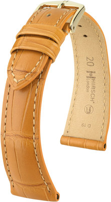 Hellbraunes Lederband Hirsch London M 04307175-1 (Alligatorleder) Hirsch selection