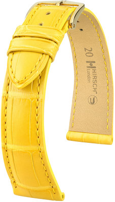 Gelbes Lederband Hirsch London L 04307072-1 (Alligatorleder) Hirsch selection