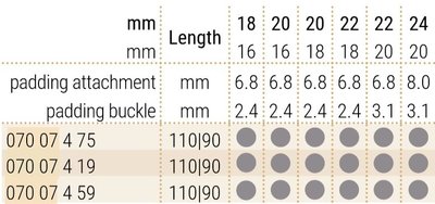 Lederband Hirsch Navigator 07007419-2, braun, Alligatorleder, Länge L