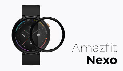 Schützendes 3D-Glas Mosh Tempered Glass Protector 0.3mm pro Amazfit Nexo