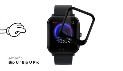 Schützendes 3D-Glas Mosh Tempered Glass Protector 0.5mm pro Amazfit Bip U / Bip U Pro