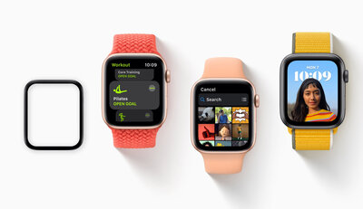 Schützendes 3D-Glas Mosh Tempered Glass Protector 0.5mm für Apple Watch Series 4/5/6/SE 40mm