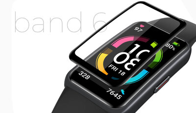 Schützendes 3D-Glas Mosh Tempered Glass Protector 0.5mm pro Honor Band 6 (2ks)