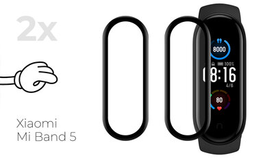 Schützendes 3D-Glas Mosh Tempered Glass Protector 0.5mm pro Xiaomi Mi Band 5 (2ks)