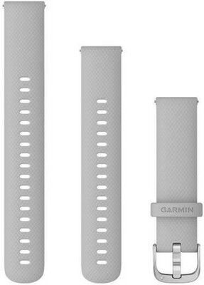 Silikonband Garmin 18mm (pro Venu 2S, Vívoactive 4S, Vívomove 3S), Grau V3, Quick Release, + erweiterter Teil