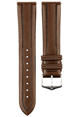 Kautschuk-Uhrenarmband Hirsch Hevea L 40458815-2, braun, Naturkautschuk, Länge L, Quick Release