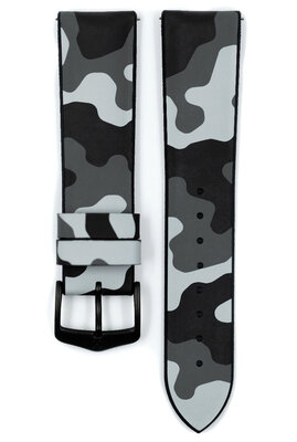 Kautschukband Hirsch John L 0925088030-5, Camouflage, Naturkautschuk, Länge L, Quick Release