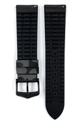 Kautschukband Hirsch John L 0925088030-5, Camouflage, Naturkautschuk, Länge L, Quick Release