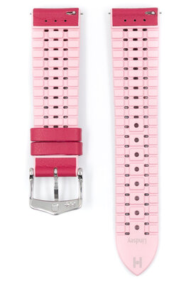 Kautschukband Hirsch Lindsey M 0922202125-2, Rosa, Naturkautschuk, Länge M, Quick Release