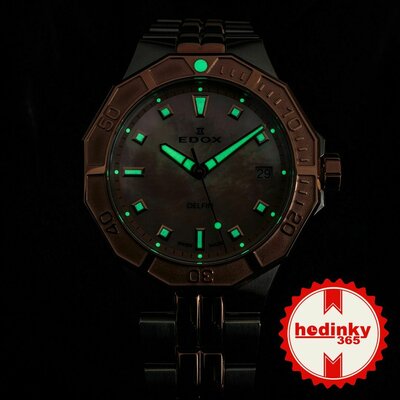Edox Delfin Diver Date Lady 53020-357rm-ror