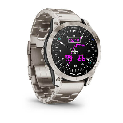 Garmin D2 Mach 1, Vented Titanium Bracelet (+ Ersatzband)