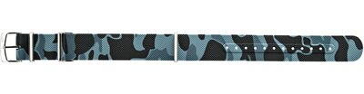 Silikon-Uhrenarmband Morellato Isarco 5276187.864 M, blau, camouflage, NATO