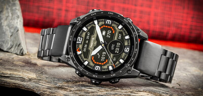 Edelstahlarmband Ricardo 22mm (für Garmin Fenix 8/7/6 (47mm), Epix 2 u.a.), schwarz V1, QuickFit