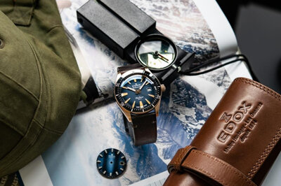 Edox SkyDiver Bronze Date Automatic 80126-brn-buidr Limited Edition 600pcs