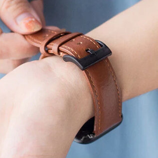 Leder-Uhrenarmband Ricardo (für Apple Watch 42/44/45/49mm), braun V2