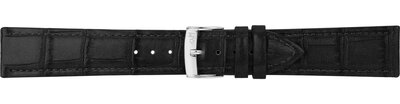 Leder-Uhrenarmband Morellato Tiglio 5673D74.019 M, schwarz, Kunstleder