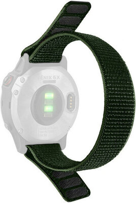 Nylon-Riemen Ricardo 22mm (pro Garmin Fenix 7/6/5 aj.), Grün, Durchzug