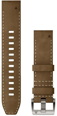 Lederband Garmin 22mm (pro Garmin Fenix 8/7/6 (47mm), Epix 2 aj.), Braun V4, QuickFit