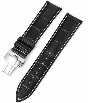 Leder-Uhrenarmband Ricardo Arsie premium, Black, Quick Release
