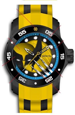 Invicta Marvel Quartz 48mm 37373 X-men Wolverine