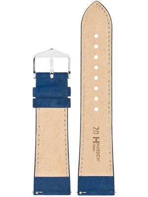 Lederband Hirsch Osiris Nubuk M 03433180-2, blau, Kalbsleder, Länge M, Quick Release