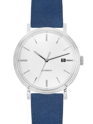 Lederband Hirsch Osiris Nubuk M 03433180-2, blau, Kalbsleder, Länge M, Quick Release