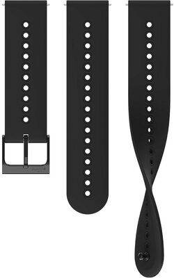 Silikon-Uhrenarmband Suunto 22mm (für Suunto 5 Peak, 9 Peak, Pro), schwarz, Quick Release, Größe S+M