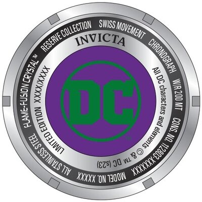 Invicta DC Comics Quartz 54mm 44461 Joker Limited Edition 4000pcs