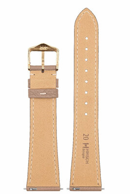 Lederband Hirsch Bologna L 01802037-1, braun, Kalbsleder, Länge L, Quick Release