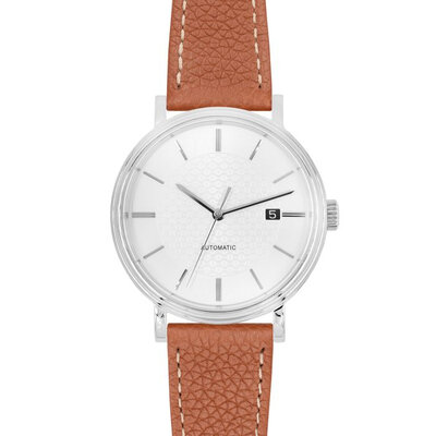 Leder-Uhrenarmband Hirsch Bologna M 01802170-1, braun, Kalbsleder, Länge M, Quick Release