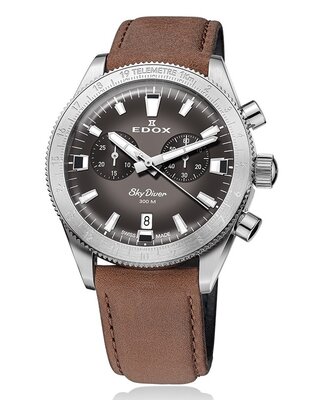 Edox SkyDiver Chronograph Quartz 10116-3-gridn Limited Edition 1000pcs ( + Ersatzband )