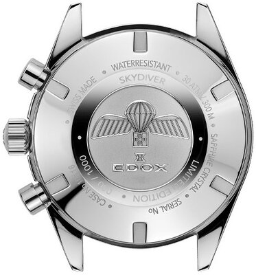 Edox SkyDiver Chronograph Quarz 10116-3-vidn Limited Edition 1000pcs ( + Ersatzarmband )